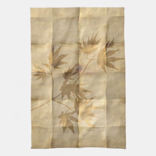 Goldahorn verlassend Pergamentpapier sieht elegant Geschirrtuch (Vertikal)