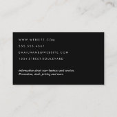 Goldaktie| Leather Monogram Business Card Visitenkarte (Rückseite)