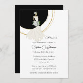 Goldakzent der Rosenbraue Brautparty Einladung (Vorne/Hinten)