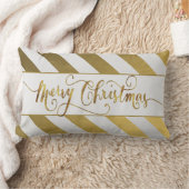 Goldakzent, frohe Weihnachten Lendenkissen (Decke)