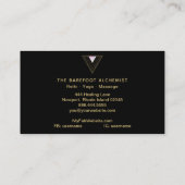 *~* Goldalchimie-minimales Dreieck-heilige Visitenkarte (Rückseite)