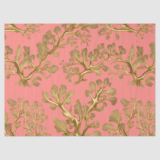 Goldalgen auf CoralTissue Seidenpapier (Vorderseite)