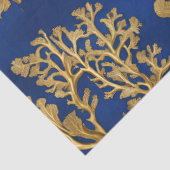 Goldalgen auf Deep Blue Seidenpapier (Detail)