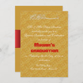 Goldallah-Moslemfeier Einladung (Vorne/Hinten)