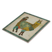 Goldalpaka-aquamarine Eulen-Fliese Fliese (Seite)