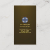 Goldalphabet-cc$g globaler Kreis-Import-export Visitenkarte (Rückseite)