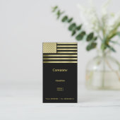 Goldamerikanische Flagge Visitenkarte (Stehend Vorderseite)