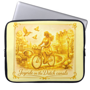 GoldAmsterdam Abstrakte Romantische Vintage Street Laptopschutzhülle