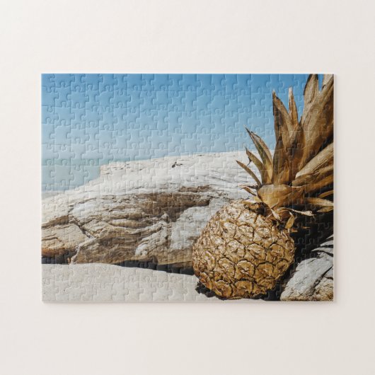 Goldananas auf dem Strand Puzzle (Horizontal)