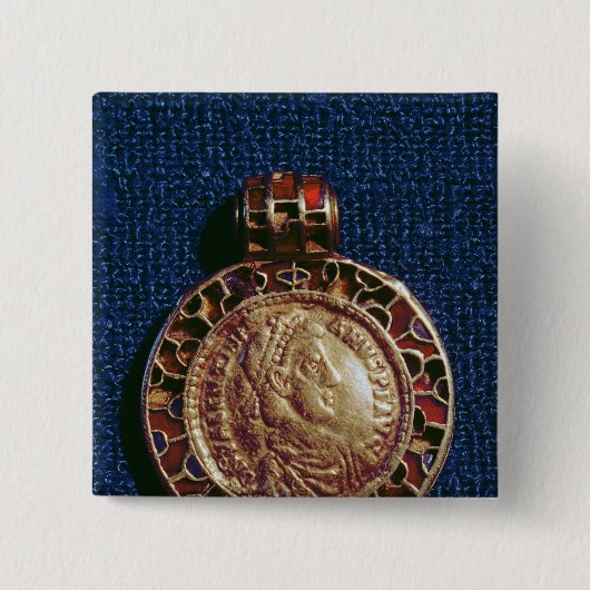 Goldanhänger in Form einer Münze Button (Vorderseite)