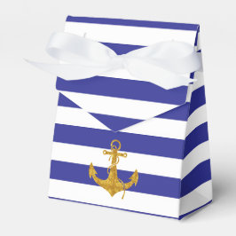 Goldanker auf blauen Streifen Geschenkschachtel