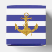 Goldanker auf blauen Streifen Geschenkschachtel (Oben)