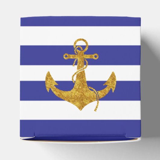 Goldanker auf blauen Streifen Geschenkschachtel (Oben)
