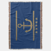 Goldanker auf marineblau Hintergrund Decke (Vorderseite Vertikal)