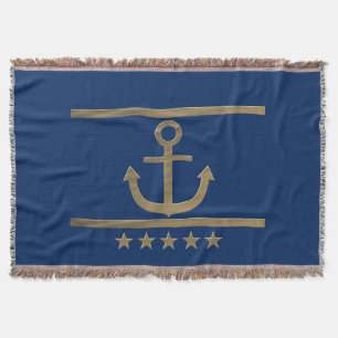 Goldanker auf marineblau Hintergrund Decke