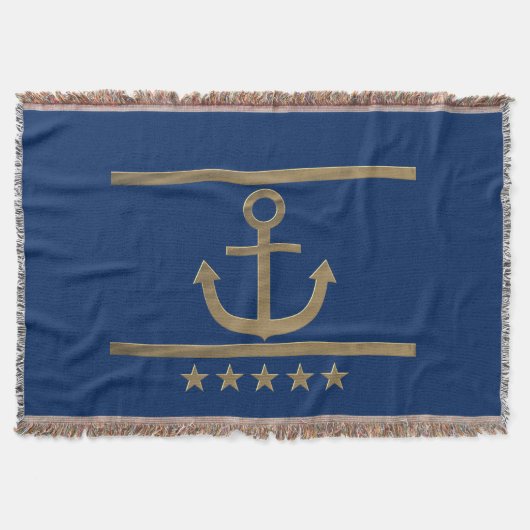 Goldanker auf marineblau Hintergrund Decke (Vorderseite)