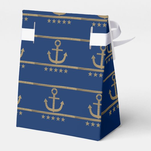 Goldanker auf marineblau Hintergrund Geschenkschachtel (Rückseite)