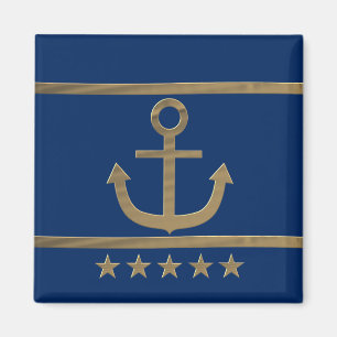 Goldanker auf marineblau Hintergrund Magnet