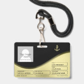 Goldanker Ausweis (Rückseite mit Lanyard)