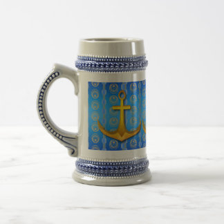 Goldanker Blaue Cerulean Stein Tasse