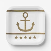 Goldanker-Glückssymbol Melaminplatte Pappteller (Vorderseite)