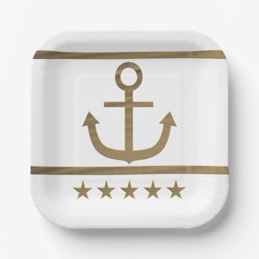 Goldanker-Glückssymbol Melaminplatte Pappteller (Vorderseite)