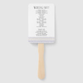 Goldanker, Marinestreifen nautisches Hochzeitsprog Fächer (Rückseite)