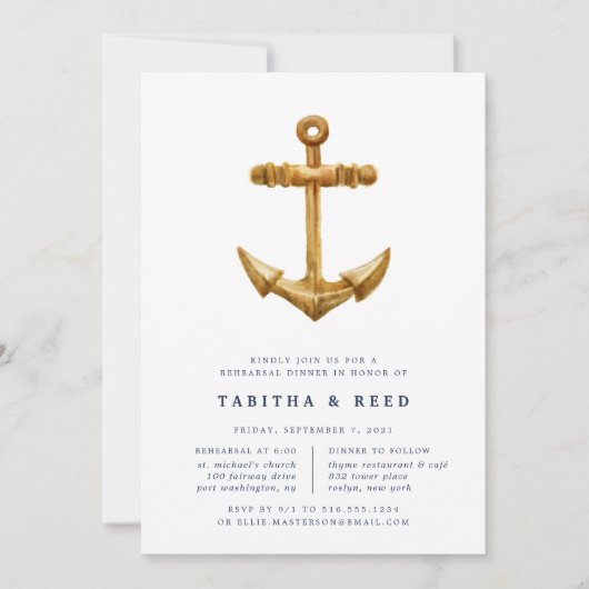 Goldanker | Probe Dinner Einladung (Vorderseite)