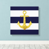 Goldanker-Wasserstreifen Leinwanddruck (Insitu (Holzboden))