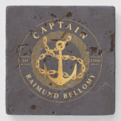 Goldankerone-Untersetzer Steinuntersetzer (Vorderseite)