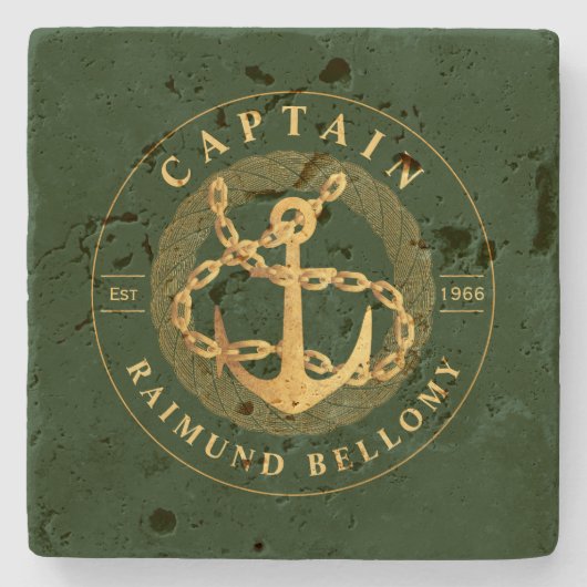 Goldankerone-Untersetzer Steinuntersetzer (Vorderseite)