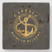 Goldankerone-Untersetzer Steinuntersetzer (Vorderseite)