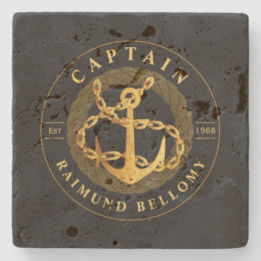 Goldankerone-Untersetzer Steinuntersetzer (Vorderseite)