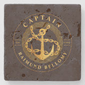 Goldankerone-Untersetzer Steinuntersetzer (Vorderseite)