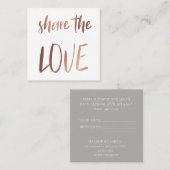 Goldanteil der Minimalistischen Rose Liebe | Treue Quadratische Visitenkarte (Vorne/Hinten)