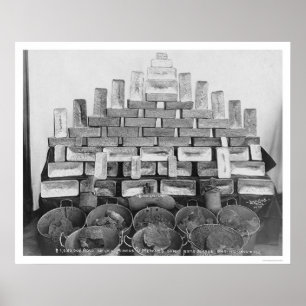 Goldanzeige in Nome Bank 1906 Poster