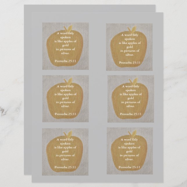 Goldäpfel auf Silber, Muster, Scrapbook (Vorne/Hinten)