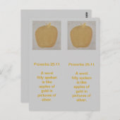 Goldäpfel in Silberbildern, Lesezeichen Postkarte (Vorne/Hinten)