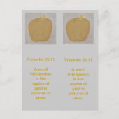 Goldäpfel in Silberbildern, Lesezeichen Postkarte (Vorderseite)