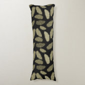 GoldAquarell-Federn Seitenschläferkissen (Vorderseite Vertikal)