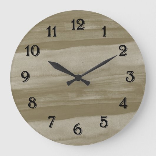 GoldAquarell Große Wanduhr (Vorderseite)
