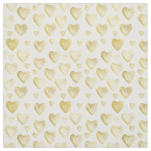 GoldAquarell-Herzen Stoff