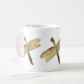 GoldAquarell-Libellen Kaffeetasse (Vorderseite Links)