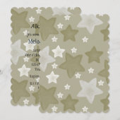 GoldAquarell spielt Babyparty die Hauptrolle Einladung (Vorne/Hinten)