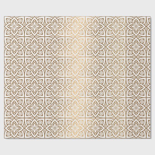 Goldarabicmuster Geschenkpapier (Flach)