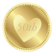Goldaufkleber zum 50. Jubiläum