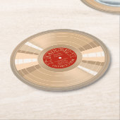 Goldaufnahme Runder Pappuntersetzer (Angewinkelt)