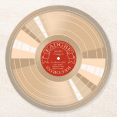 Goldaufnahme Runder Pappuntersetzer (Vorderseite)
