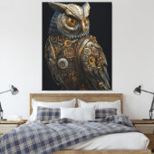 Goldäugige Steampunk-Eule Leinwanddruck (Insitu (Schlafzimmer))