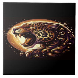 Goldäugiger Leopard Fliese